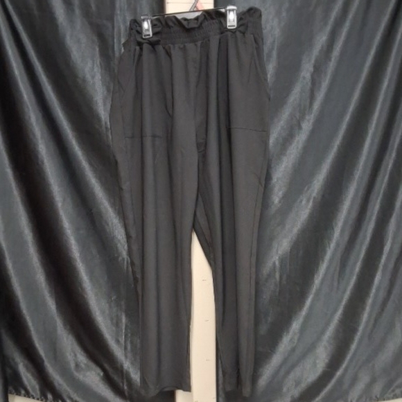 Grace Karin Black Trousers Elastic Waist Relaxed Fit - Picture 1 of 9
